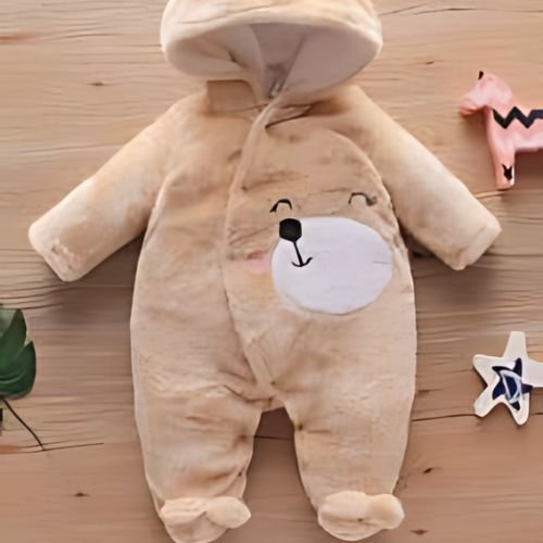 Rs 149 Bear Design Long-Sleeve Baby Jumpsuit Thespark Shop